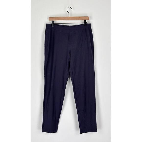 Eileen Fisher Slim Ankle Stretch Crepe Pant Nocturne Blue Womens Size Medium New - Picture 5 of 10